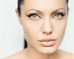 Angelina-Jolie with hazel eye color
