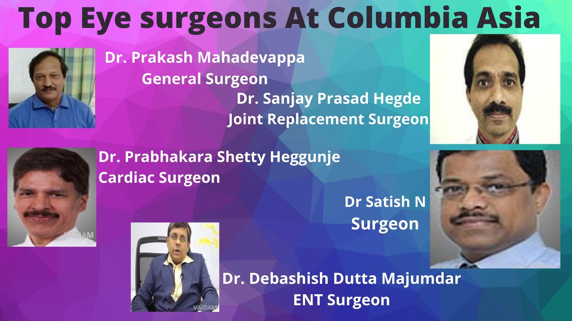 Top Eye surgeons At Columbia Asia